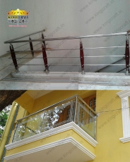 Glass Balcony | Grills and StaireCase India - www.kingcraft.in